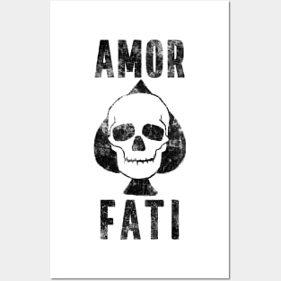 Amor Fati Love of Fate Skull and Ace of Spades Posters and Art